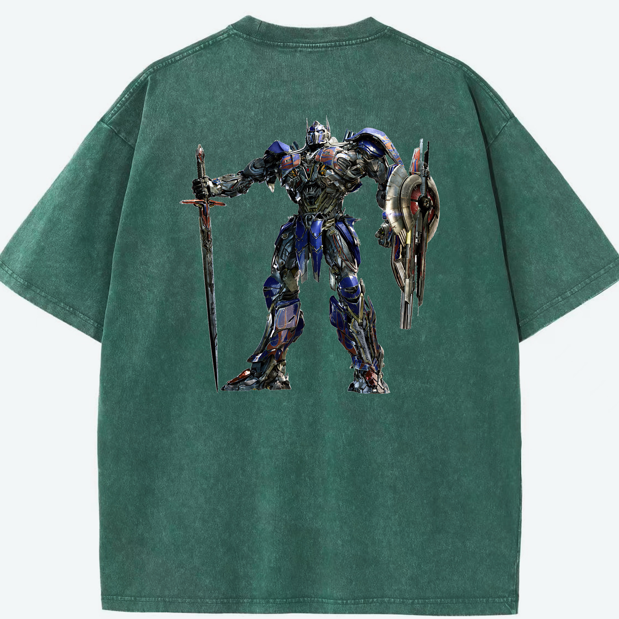 （画像用） Transformers トランスフォーマー 綿100% ヴィンテージ風 半袖Tシャツ（背面プリント）